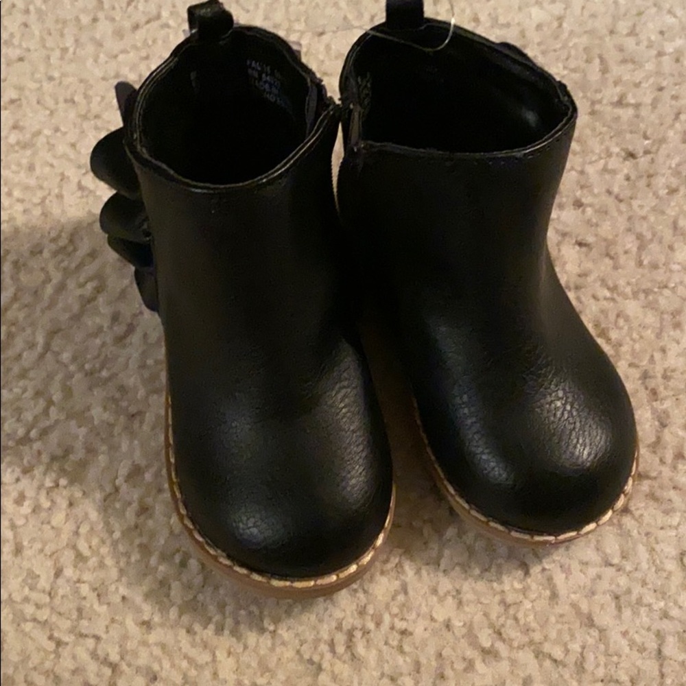 Toddler black ankle boots